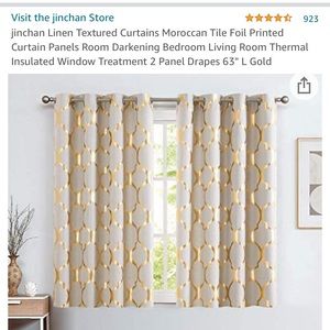 Gold blackout curtains w52 l63